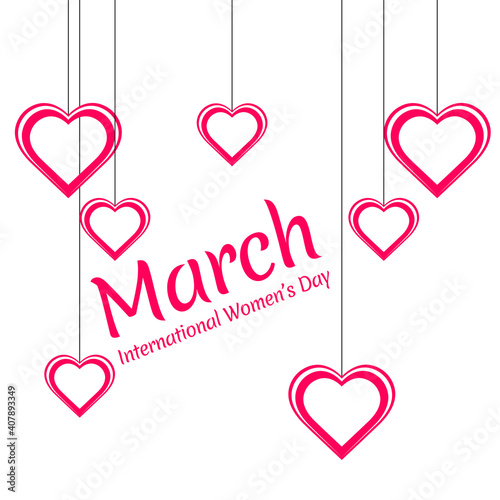 lovely happy women's day international celebration background. 8 March, Happy International Women's Day