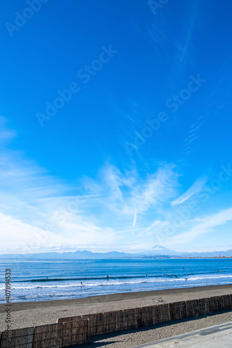 Obraz na płótnie 【神奈川県 江ノ島】湘南の海風景 w salonie