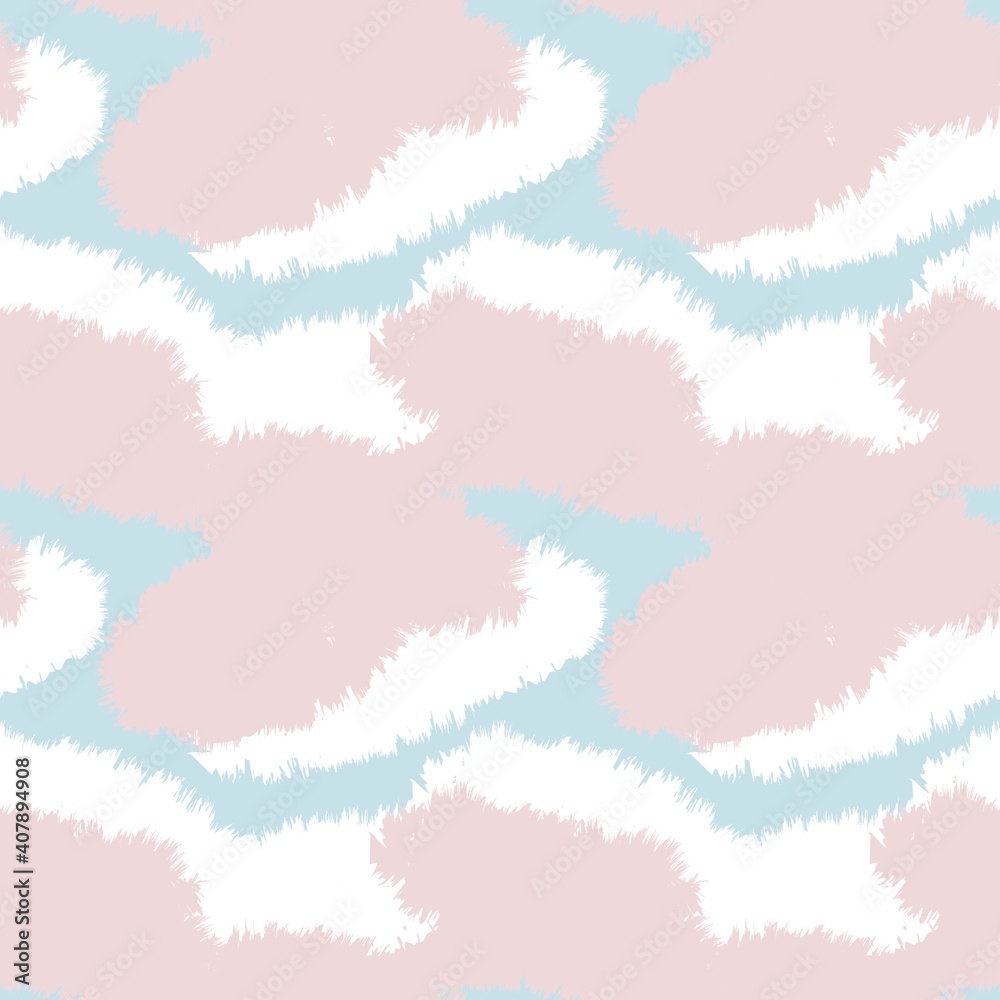 Obraz premium Pink Brush Stroke Fur Seamless Pattern