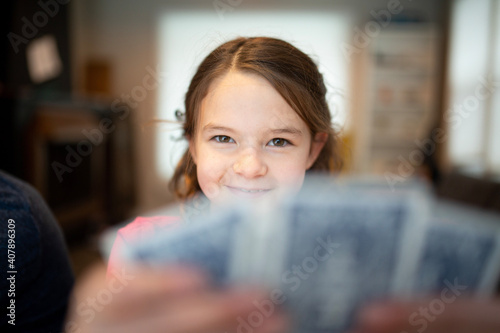 kids playing cards