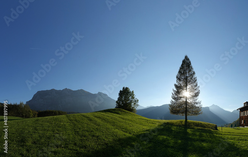 Panorama: Abend bei Bizau photo