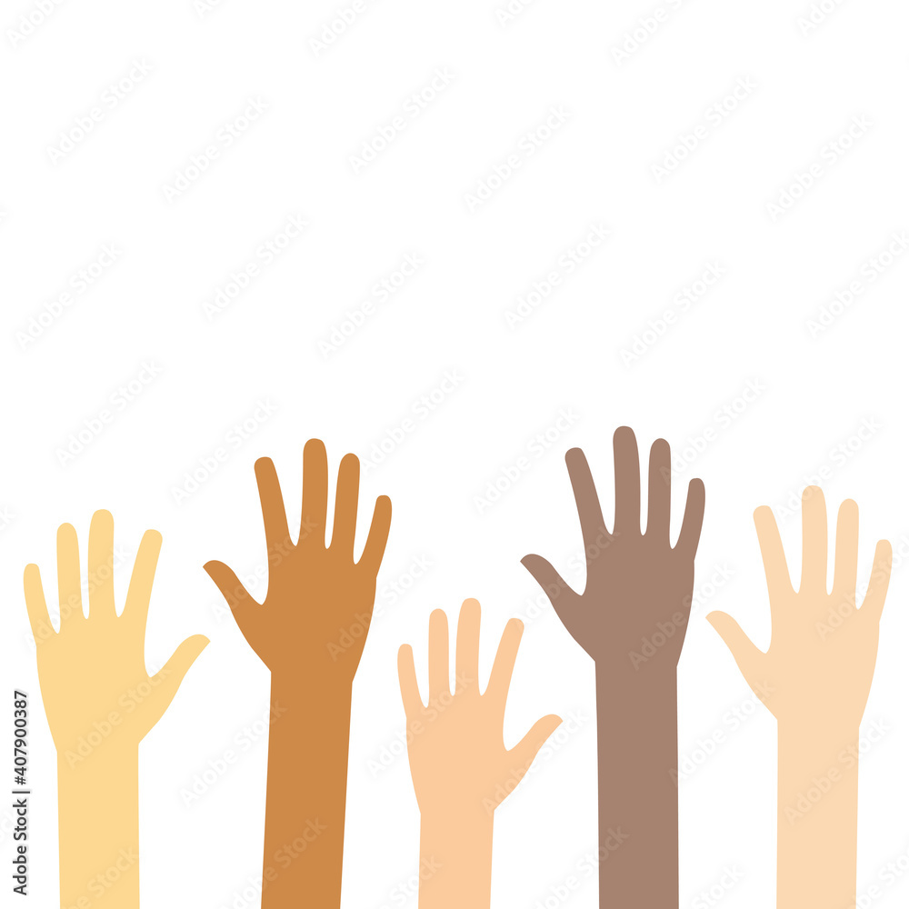 Set of hands symbolizing a team or teamwork. Business, inclusion and voluntary concept. Different nationality arms isolated Set of hands symbolizing a team or teamwork. Business, inclusion and voluntary concept. Different nationality arms isolated