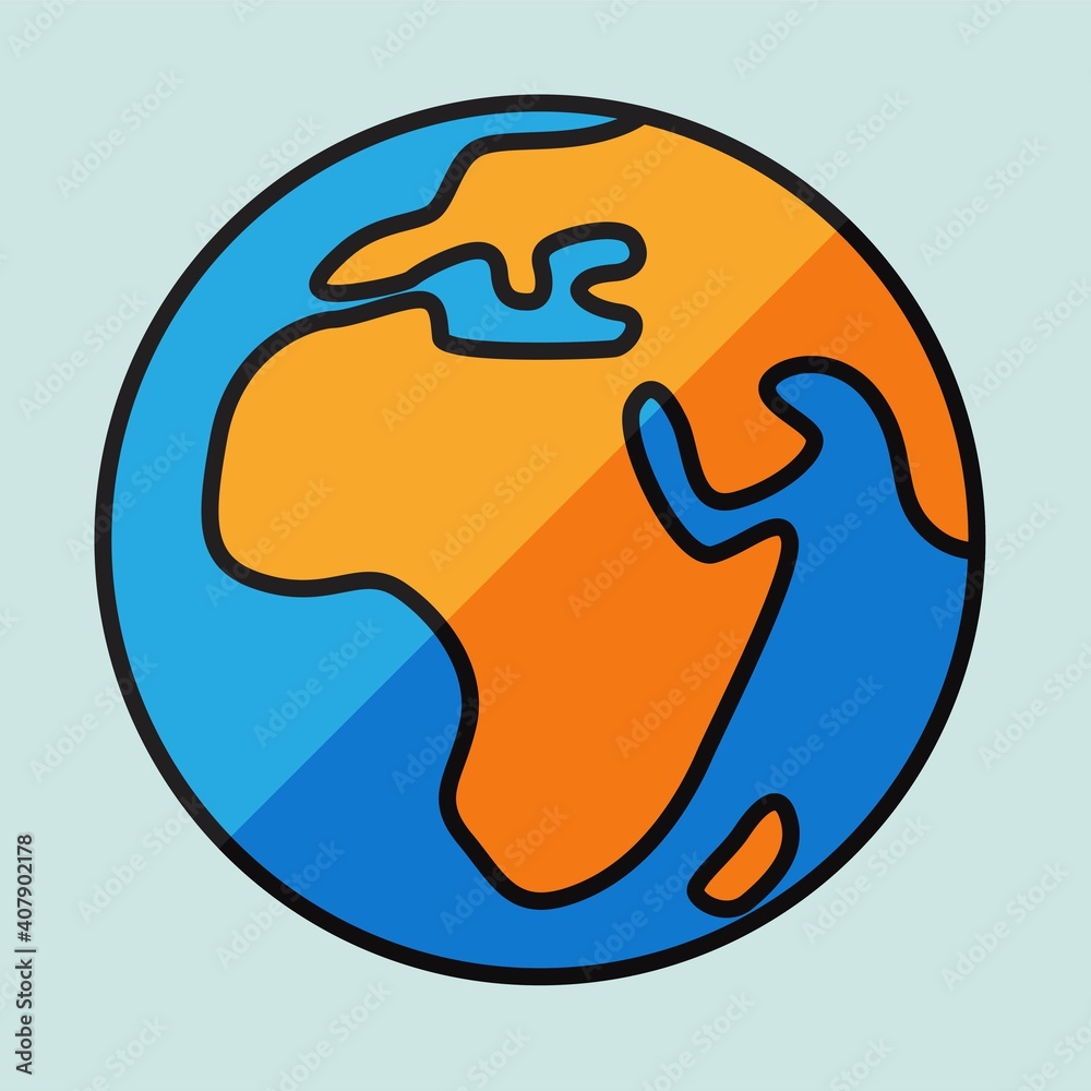 Simplicity freehand world map sketch on globe. Simplicity freehand world map sketch on globe.