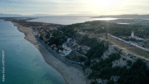 survol du littoral de l'Aude de Leucate-plage à port-Leucate © Lotharingia