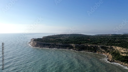 falaise et plage de Leucate et la Franqui, vue du ciel