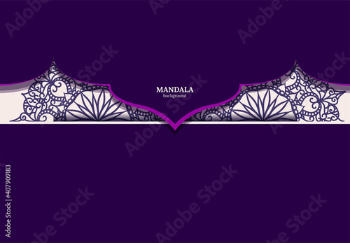 Vector vintage decor, ornate seamless borders and round mandala. Vignettes with arches, rosettes, floral elements. Eastern style design. Ethnic decoration. Indian, Pakistani, Turkish, Arabic motifs.