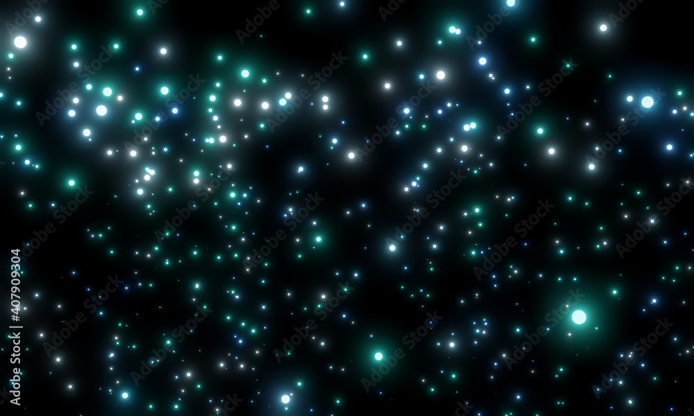 Obraz premium 3D rendered abstract shiny particles