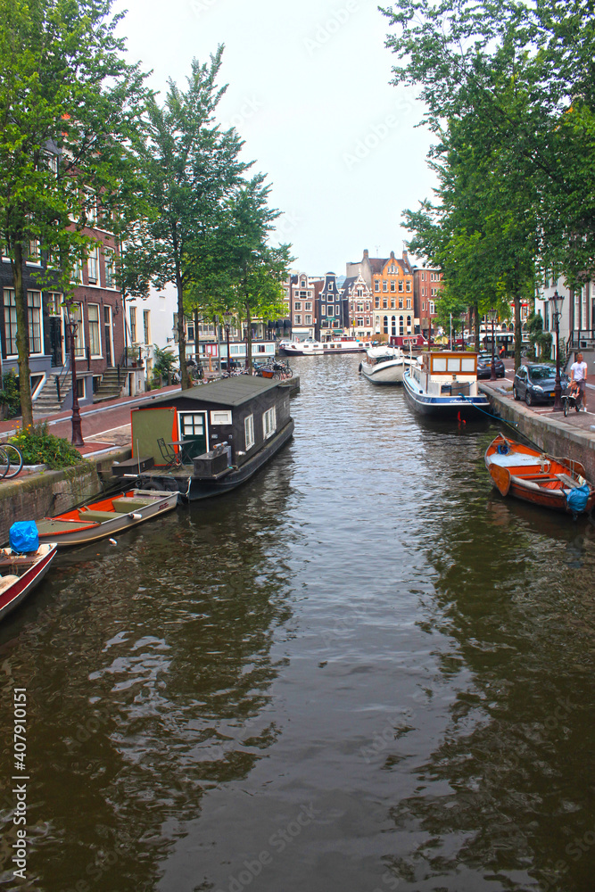 Amsterdam Canal and Boats