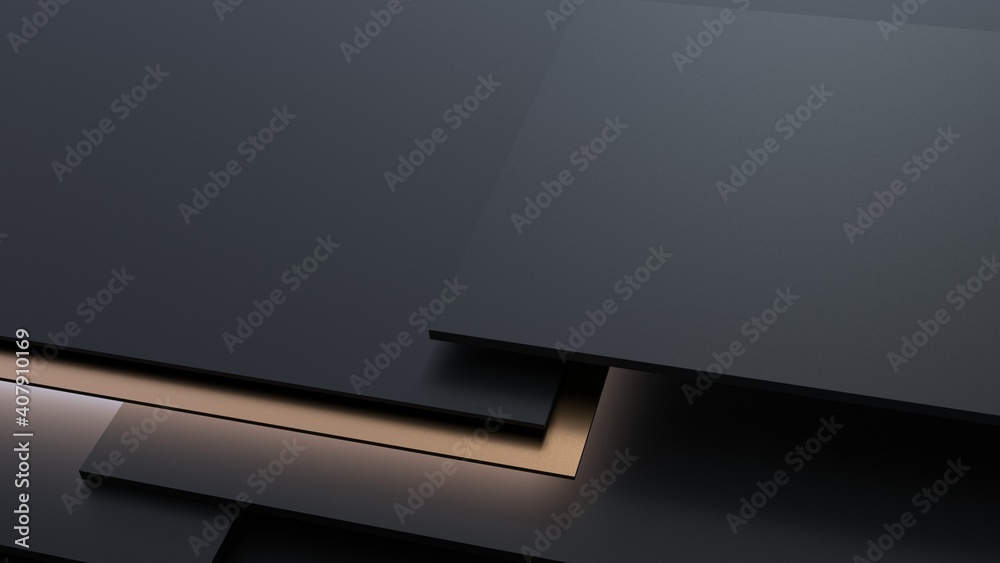 Obraz premium ideal desktop screen background - still, smart and elegant - 3D Illustration rendering