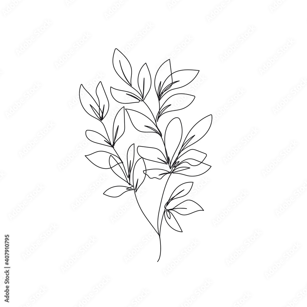 Vector Leaves One Line Drawing. Botanical Poster. Modern Line Art Drawing. Perfect for Home Decor, Wall Art Posters, or t-shirt Print, Mobile Case. Botanical Poster, Print, Background Vector Leaves One Line Drawing. Botanical Poster. Modern Line Art Drawing. Perfect for Home Decor, Wall Art Posters, or t-shirt Print, Mobile Case. Botanical Poster, Print, Background