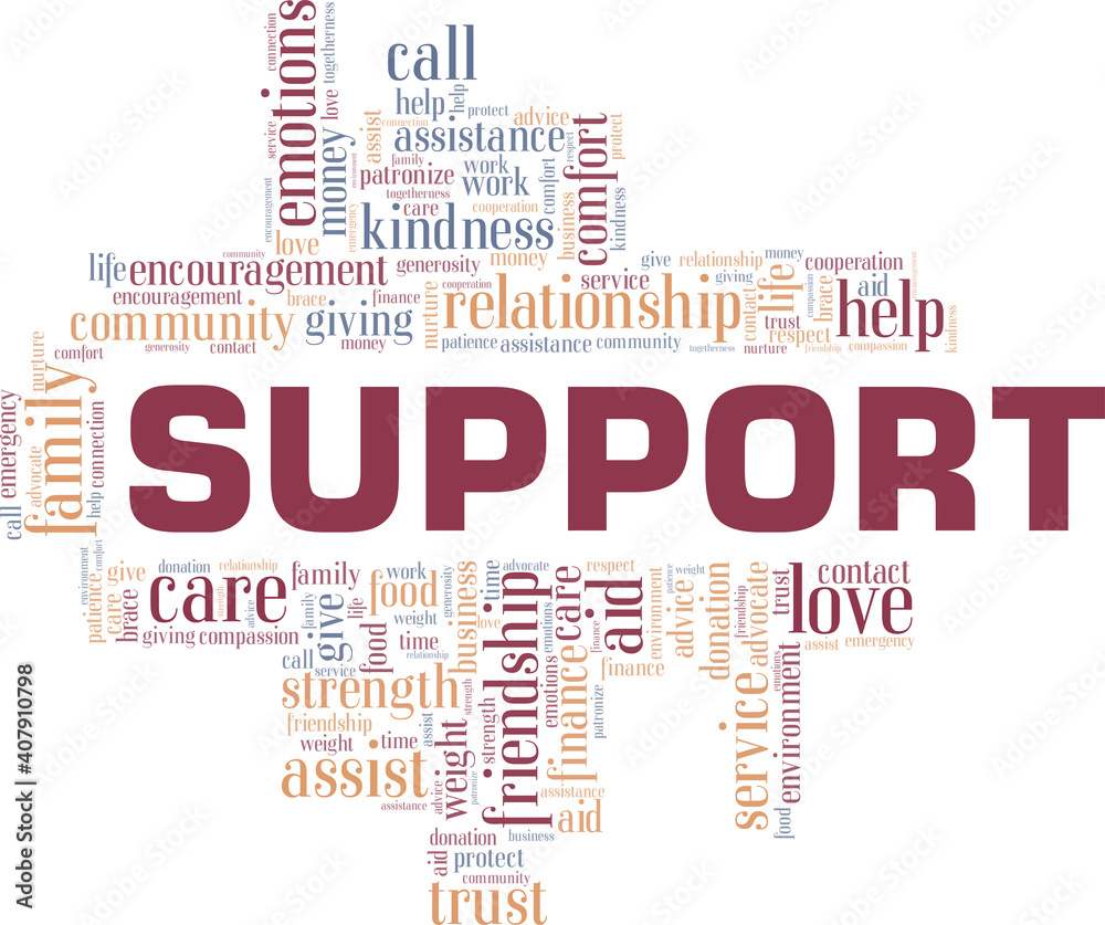 Support vector illustration word cloud isolated on a white background. Support vector illustration word cloud isolated on a white background.