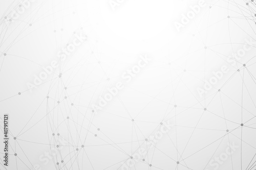 white background with low poly network connection