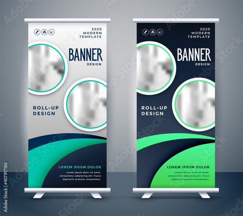 modern roll up standee banner design