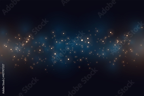 royal blue background with sparkles light effect