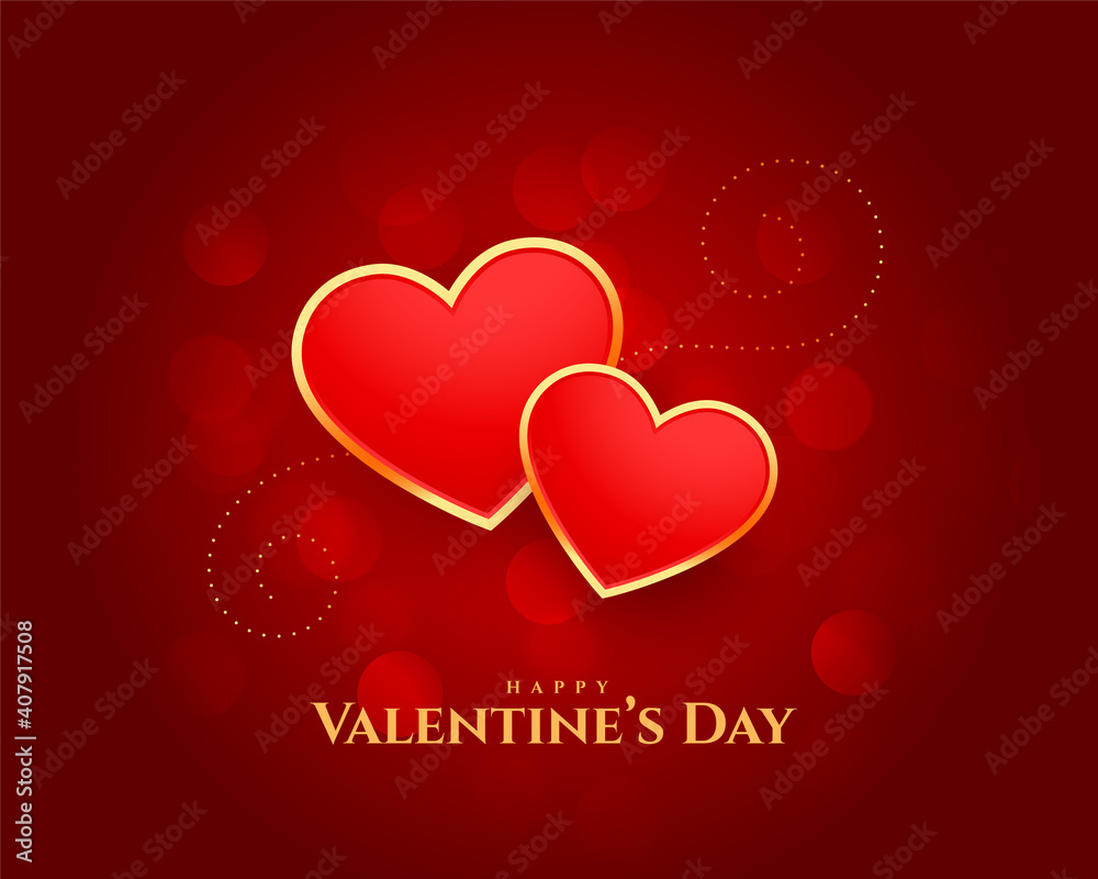 happy valentines day hearts beautiful card design
