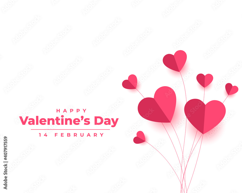 valentines day background in paper style