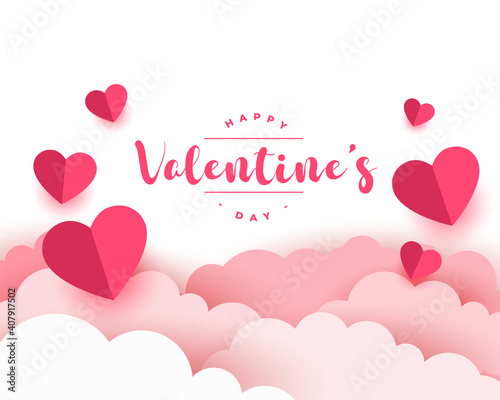 paper style realistic valentines day card design © starlineart