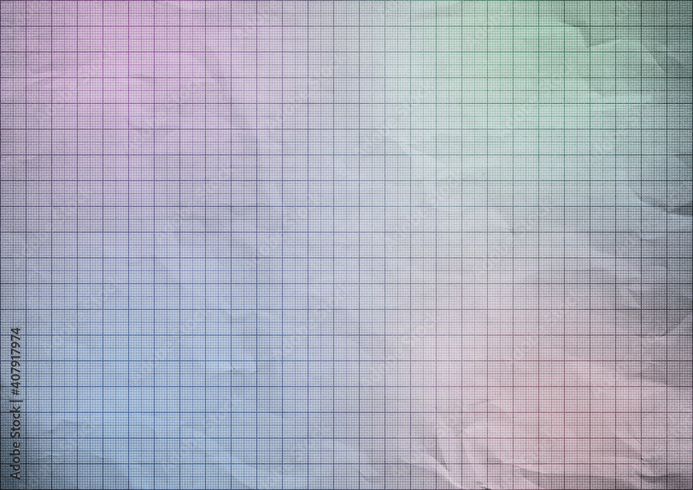Pastel crumpled plotting paper background texture.