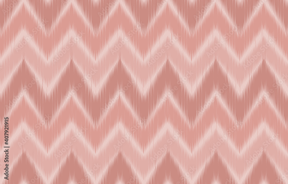 Pink pastel color tone control of zigzag chevron ikat fabric texture while is a vertical and horizontal seamless pattern. Pink pastel color tone control of zigzag chevron ikat fabric texture while is a vertical and horizontal seamless pattern.