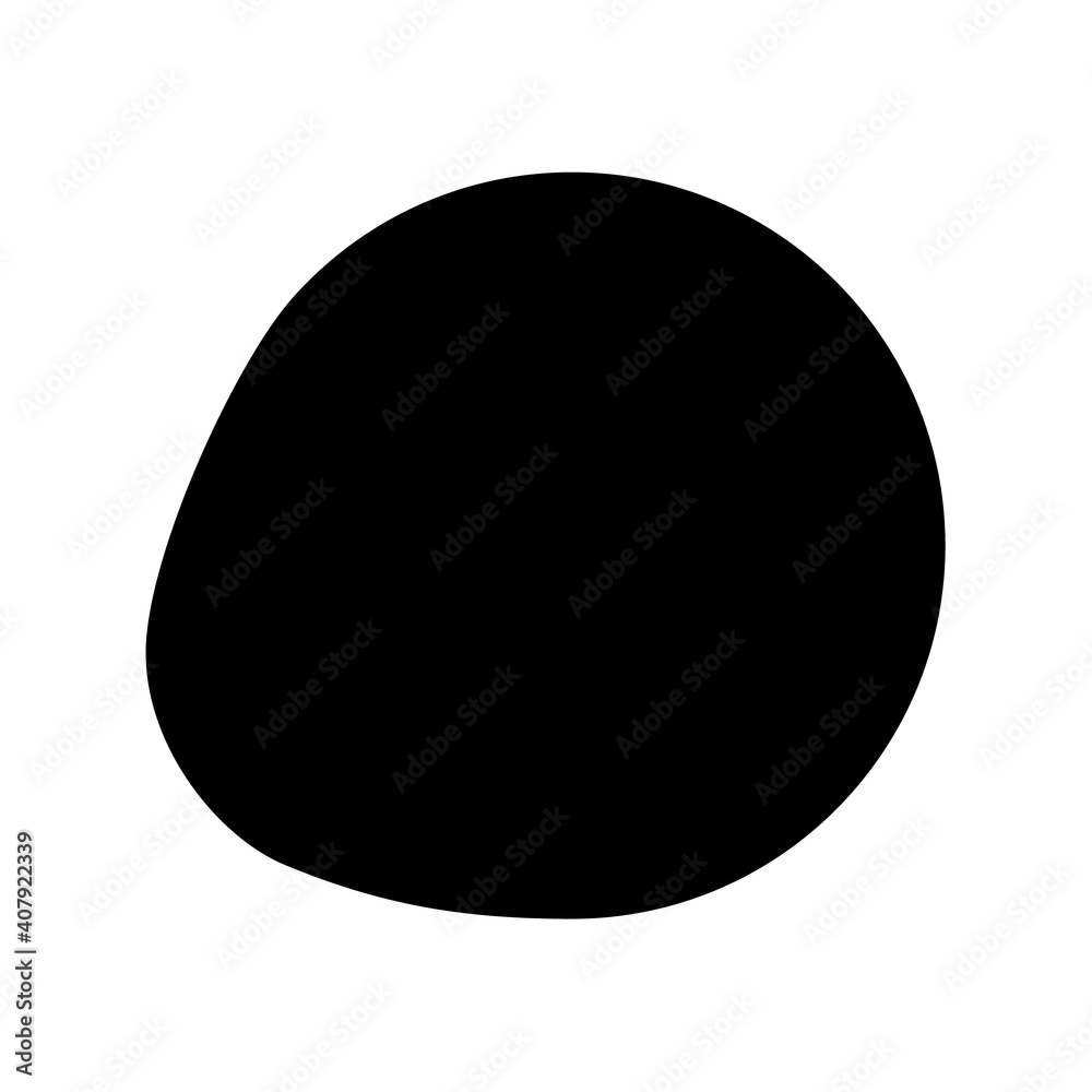 Abstract ink blotch, round liquid blot inkblot shape. Freskle pebble. Deform random smooth vector illustration Abstract ink blotch, round liquid blot inkblot shape. Freskle pebble. Deform random smooth vector illustration