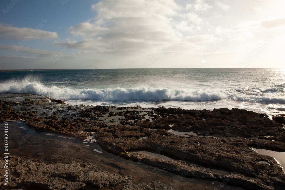 waves on the beach