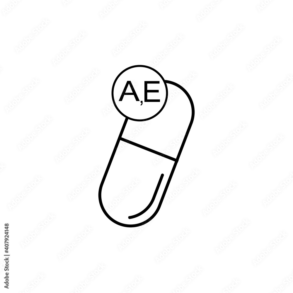 Vitamin A,E icon. icon for website design and development. Vector design Vitamin A,E icon. icon for website design and development. Vector design