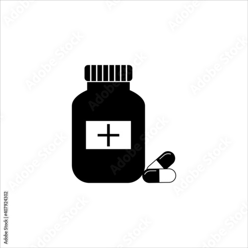 Medicament icon. Isolated vector pharmaceutical  symbols. simple style medical  design glyph icon