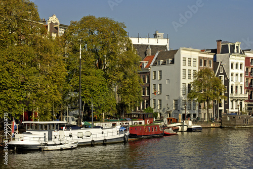 Amsterdam, Netherlands - november16 2018 : picturesque city in winter photo