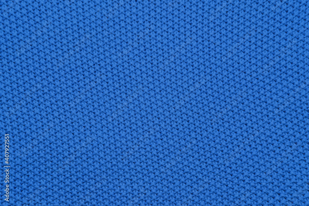 Blue knitted pattern texture background Blue knitted pattern texture background
