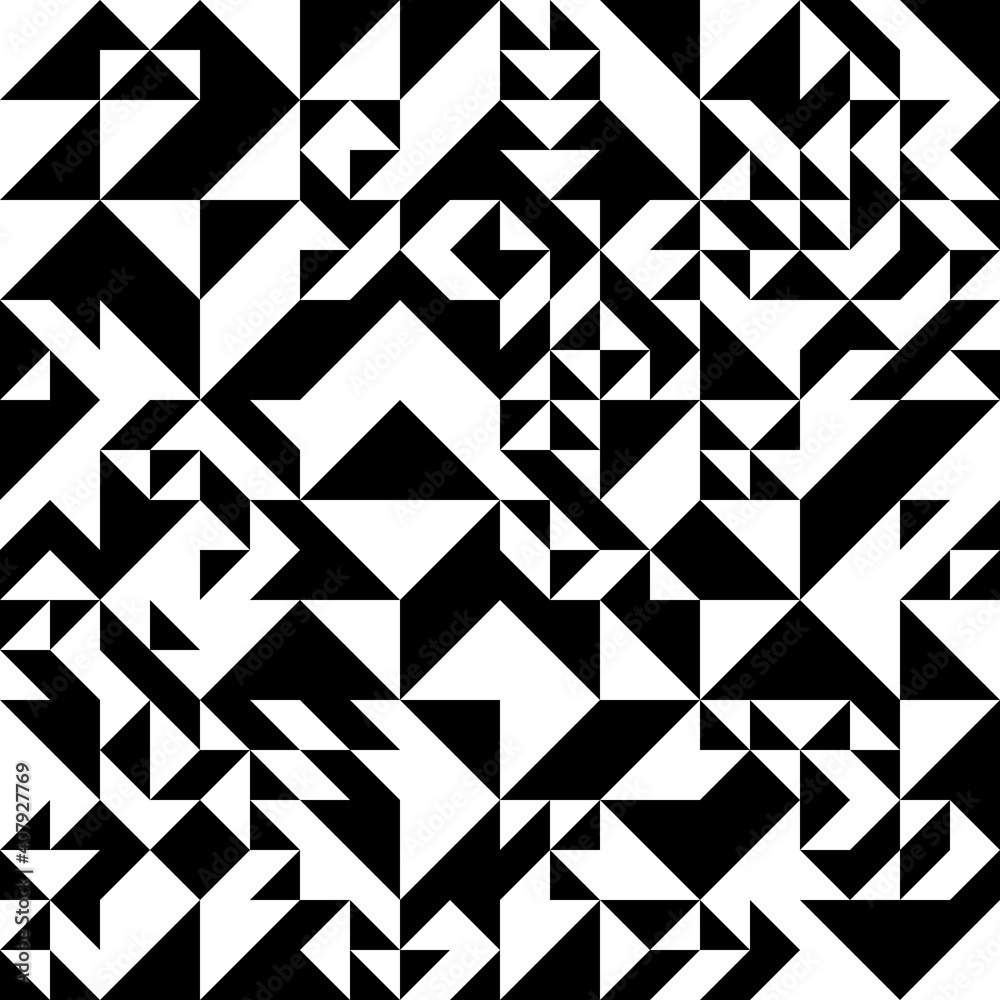 Abstract mosaic of right triangles Abstract mosaic of right triangles