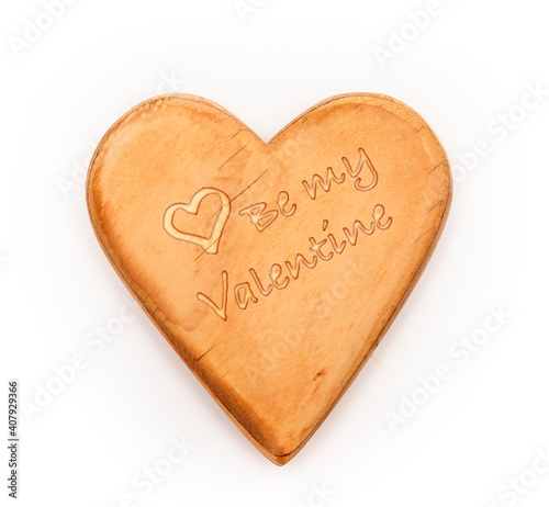 Herz aus Holz "Be my Valentine"