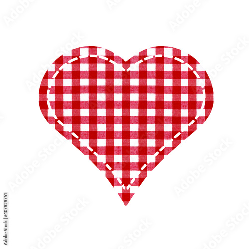 Karierte Herzchen aus Stoff zum Valentinstag
