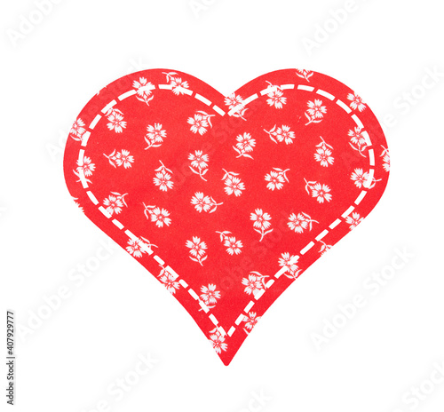 Blumenmuster Herzchen aus Stoff zum Valentinstag