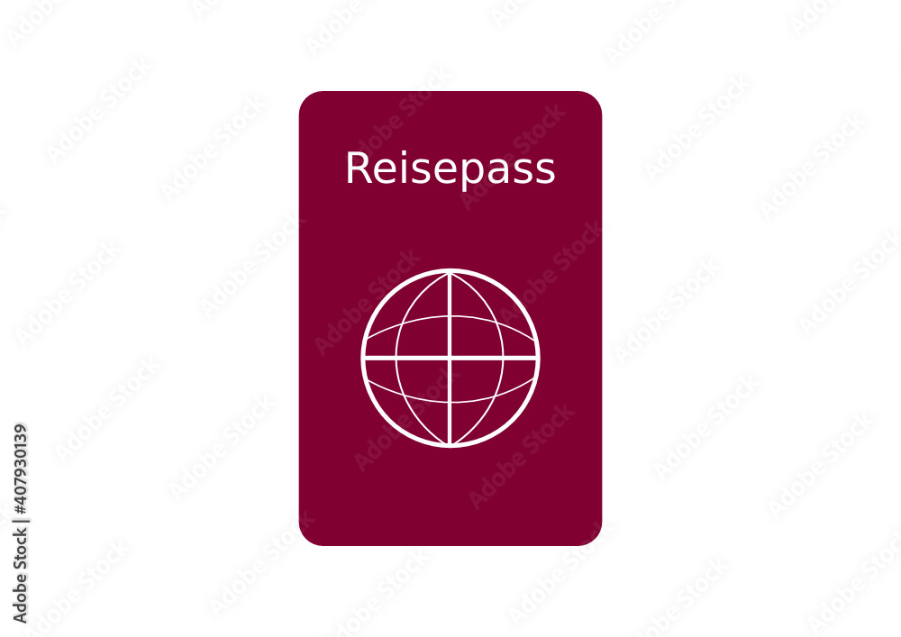 Symbol eines deutschen Reisepasses Symbol eines deutschen Reisepasses