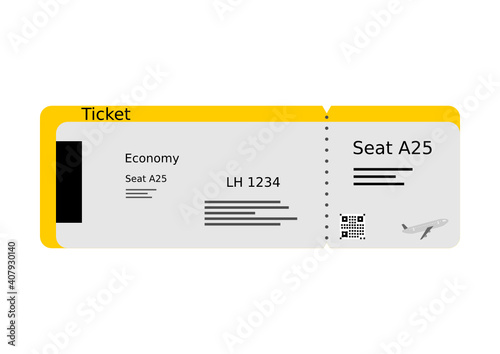 Symbol eines Flugtickets