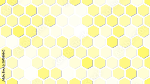 Background of yellow honeycombs. Honeycombs. Vector illustration. Yellow. Background. Honey.3d	