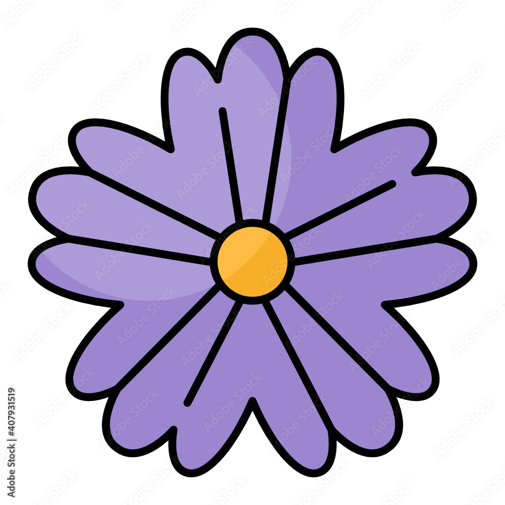 Flower icon design colorline style Flower icon design colorline style