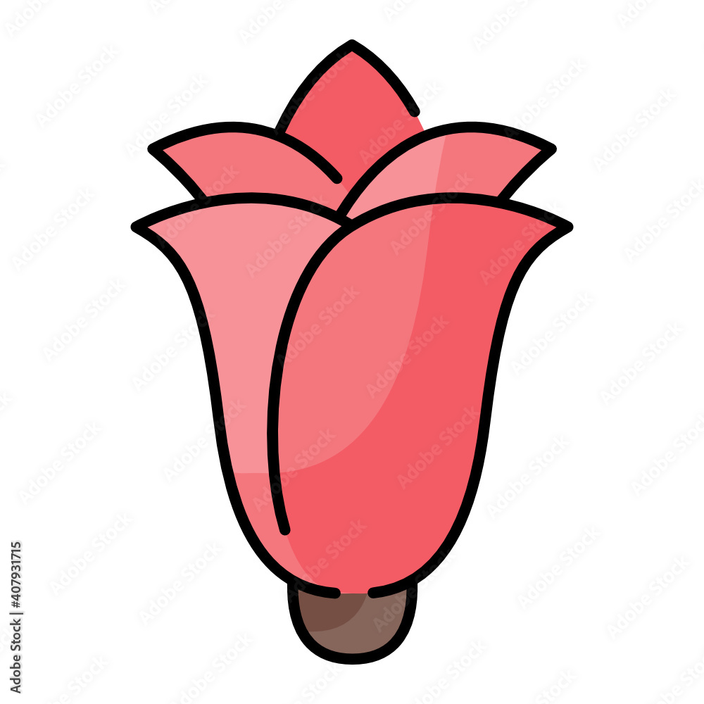 Flower icon design colorline style Flower icon design colorline style