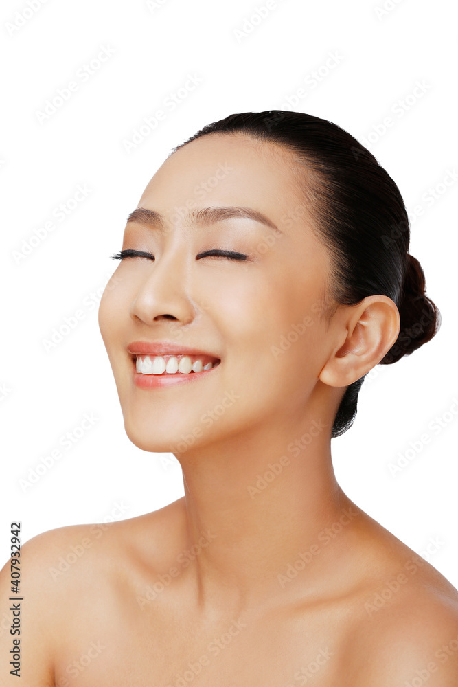 Oriental beauty make-up closeup Oriental beauty make-up closeup
