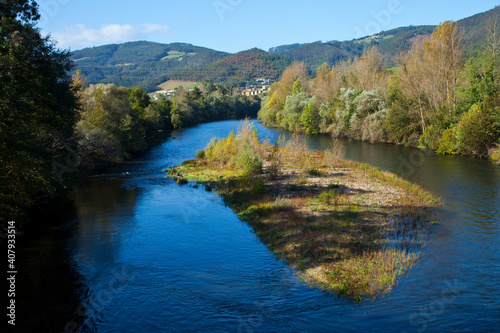 Río Nalón,,tramo bajo alrededor de Pravia, Asturias