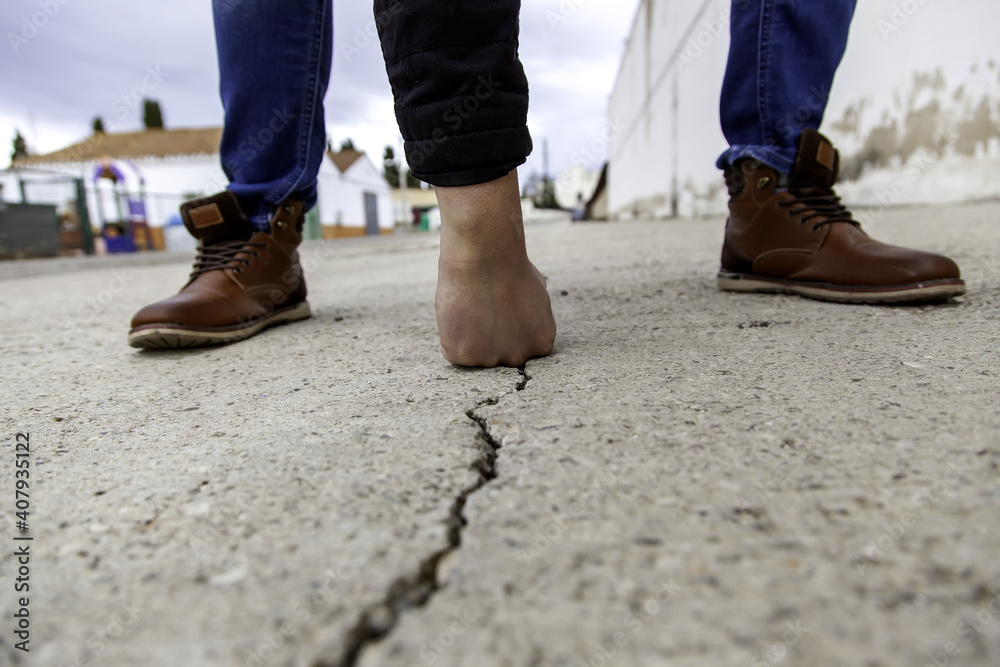 Broken street floor Broken street floor