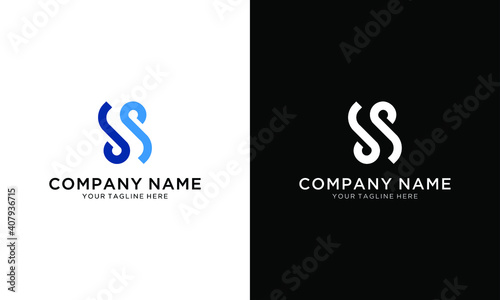 Simple Elegant Letter S Logo Design. Modern minimalist S SS creative initials based vector icon template.