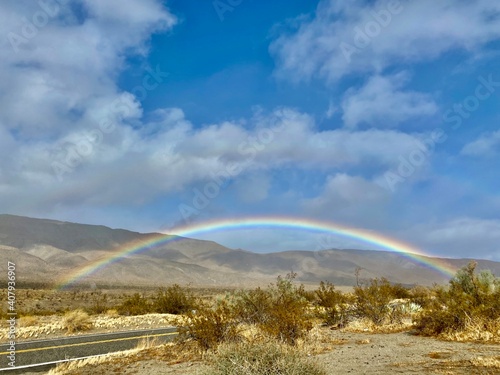 rainbow over the mountains
