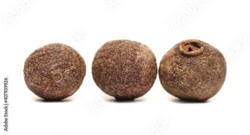 Aromatic allspice isolated on white background