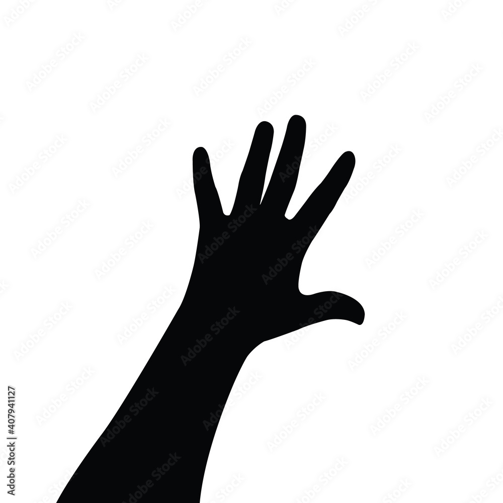 a hand silhouette vector a hand silhouette vector