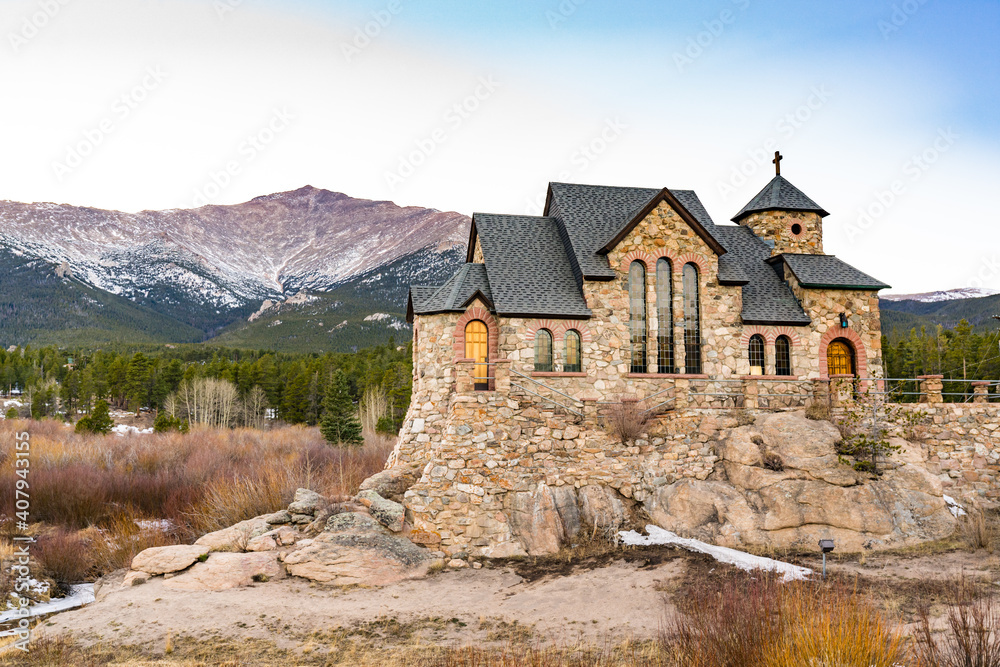 Saint Catherine of Siena Chapel in Allenspark, Colorado Saint Catherine of Siena Chapel in Allenspark, Colorado