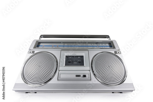 Vintage boombox style FM an...