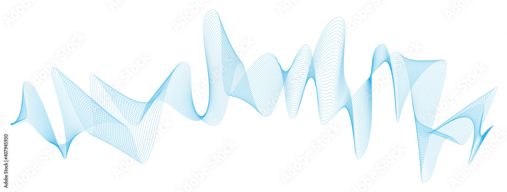 abstract vector blue wave melody lines on white background
abstract vector blue wave melody lines on white background