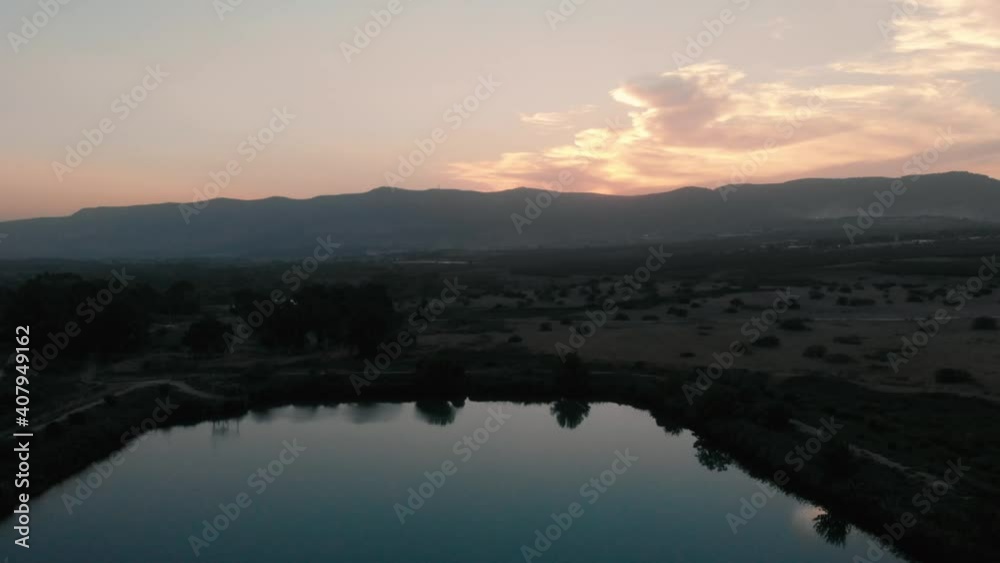 Drone Shot On The Lake In The Valley Drone Shot On The Lake In The Valley