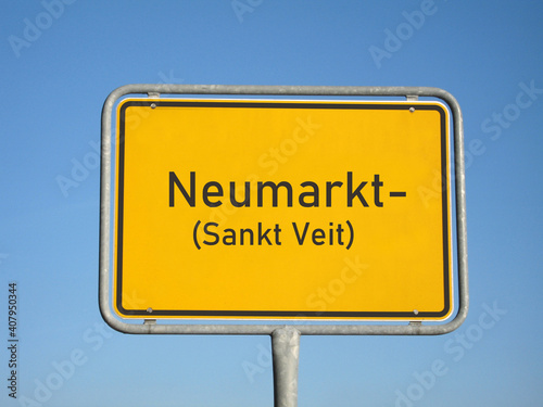 Ortsschild Neumarkt-Sankt Veit photo